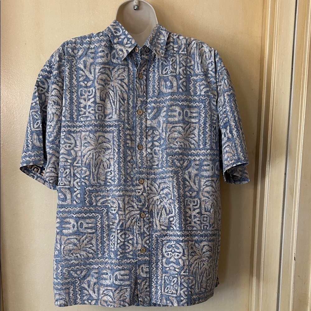 Cooke Street Honolulu  Men's Hawaiian Button Down Shirt size L